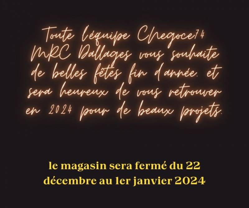 Belles fêtes de fin d'année avec Cnegoce74 MRC Dallages à Ville La Grand Haute Savoie 74.