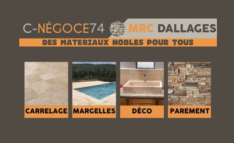 CNegoce74 MRC dallages votre spécialiste sur la pierre naturelle à Ville La Grand 74 Haute Savoie