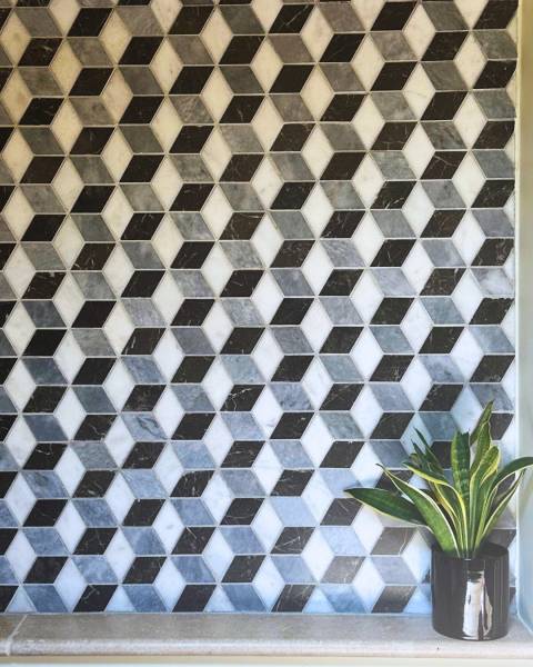 Mosaïque en pierre naturelle pour votre salle de bain à Ville la Grand 74 proche Genève